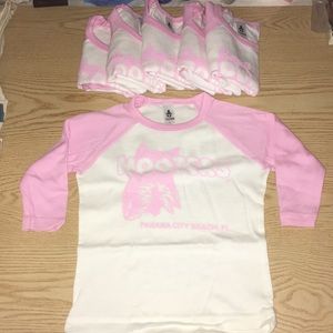 New Bundle of 6 Hooters Toddler Girls Shirts Panama City Beach Sizes 2T & 4T